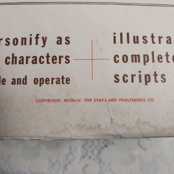 1953 Bible Puppets Paper Marionette Puppet Playhouse Kit Standard Publishing - Picture 8 of 8